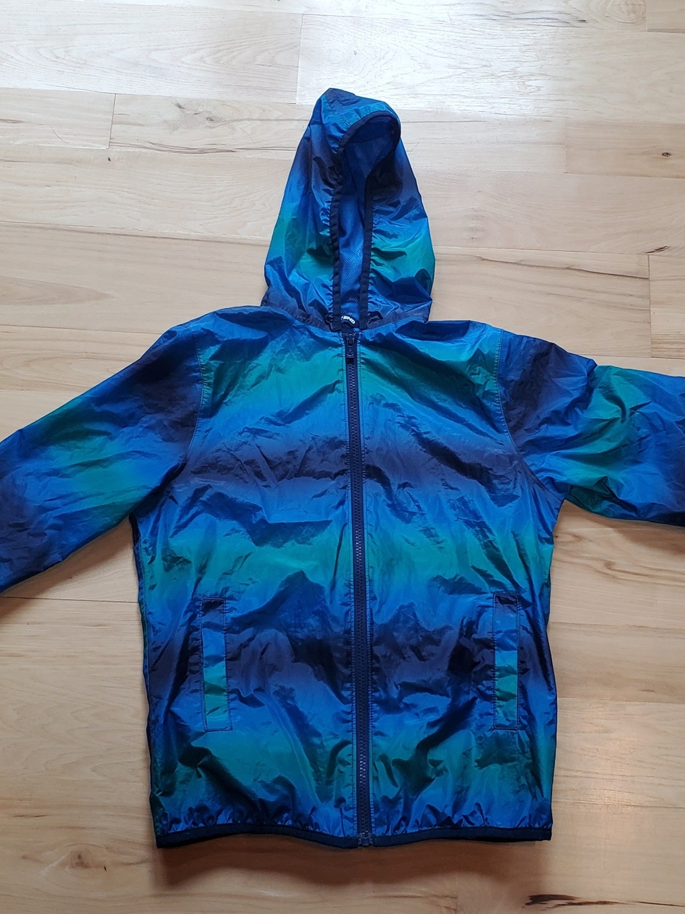 Lands End packable kids rain jacket sz 10-12